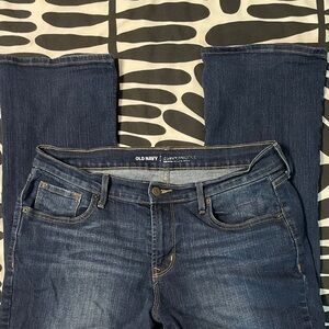 Old Navy curvy mid rise boot cut dark wash denim jeans